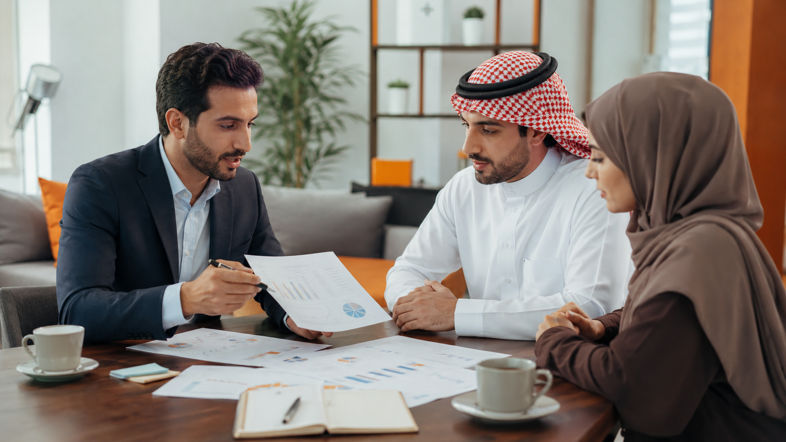 اجتماع استشاري مع عميل