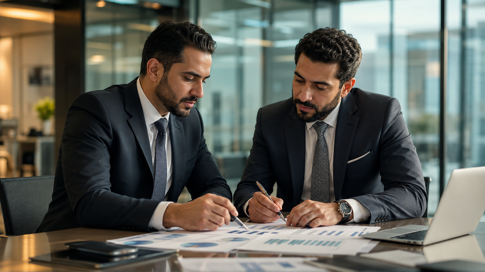 مراجعة مالية بين مستشارين